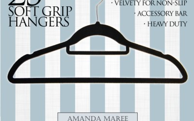 Amanda Maree Homeware  – Black Velvet like Hangers